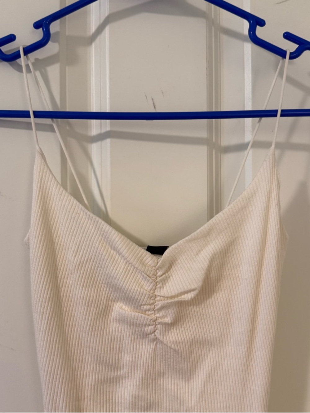 Cream Ribbed Dress - Picture 3 of 6